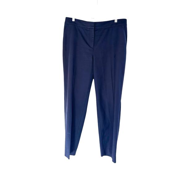 St. John Navy Blue Office Career Work Straight Leg Dress Trouser Pant Size 12 - Picture 1 of 13